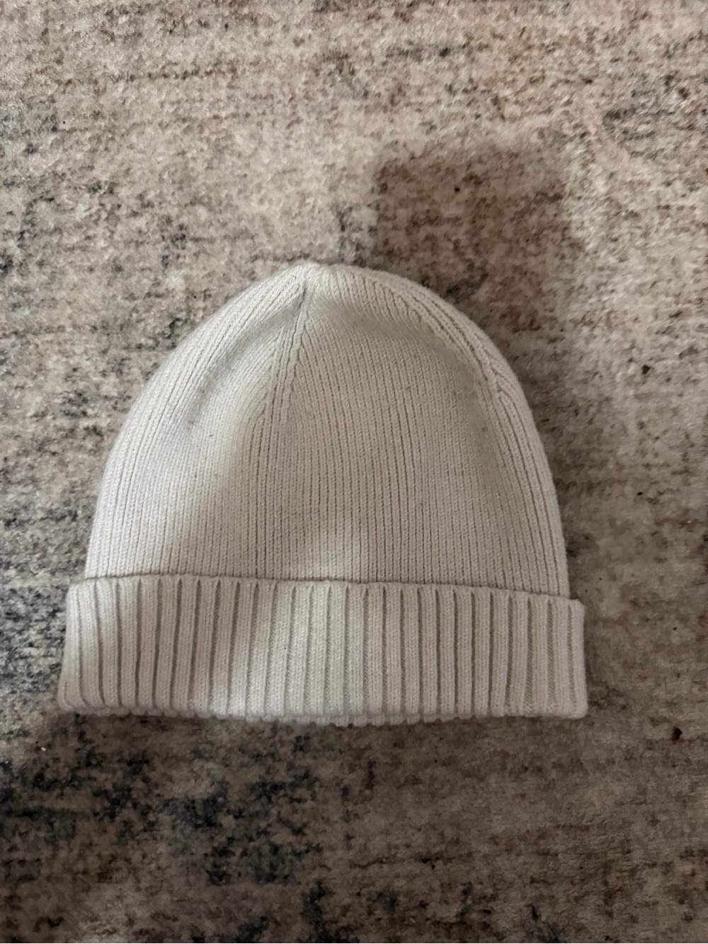 Men's Knit Beanie Hat - Cream